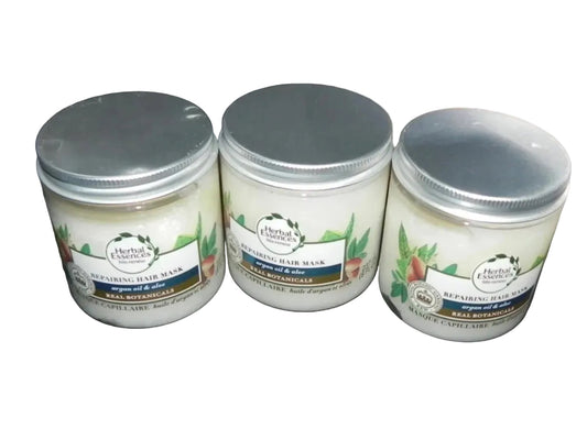3 Herbal Essences Bio-Renew Argan Oil Aloe Botanical Repairing Hair Mask 8 Oz