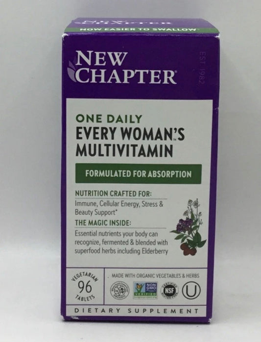 Read Exp 6/26 New Chapter Every Woman's One Daily Multivitamin 96ct Tablets