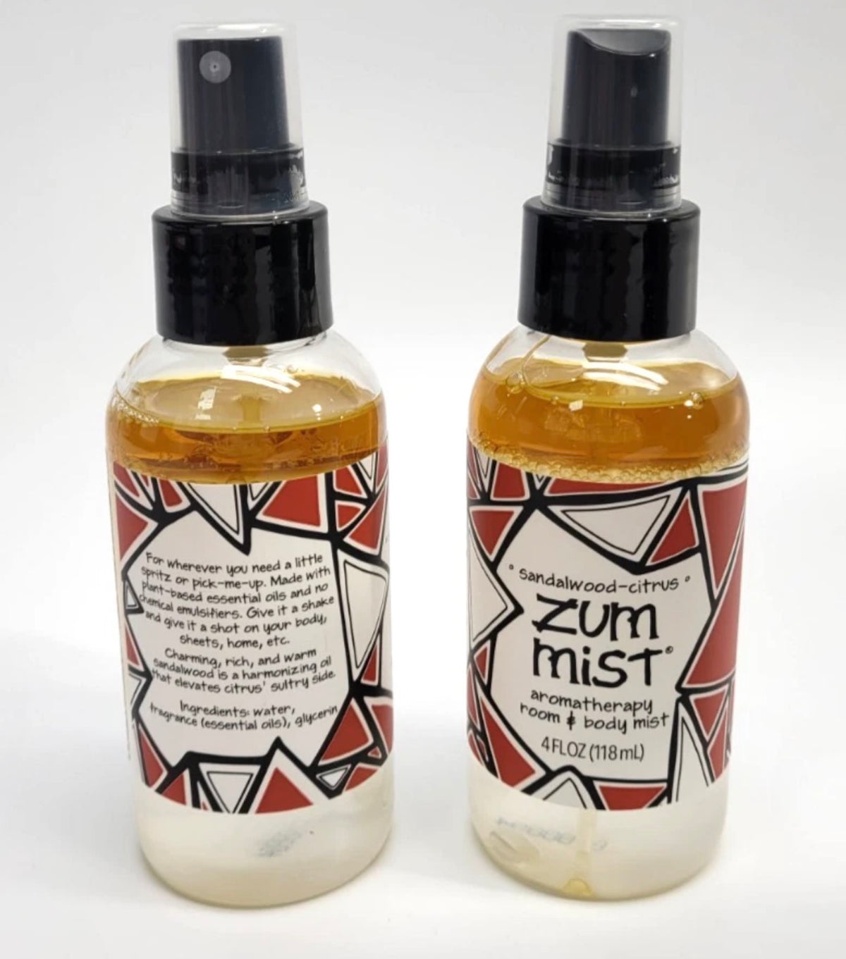 Zum Mist Sandalwood-Citrus Aromatherapy Room & Body Mist – 4 fl oz Each–LOT OF 2