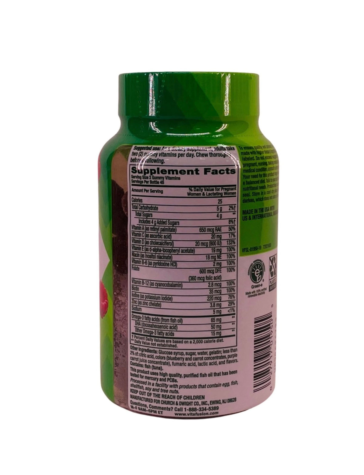 3x 3/27 Vitafusion Prenatal Gummies Raspberry Lemonade 90 Ct 3 Pack New