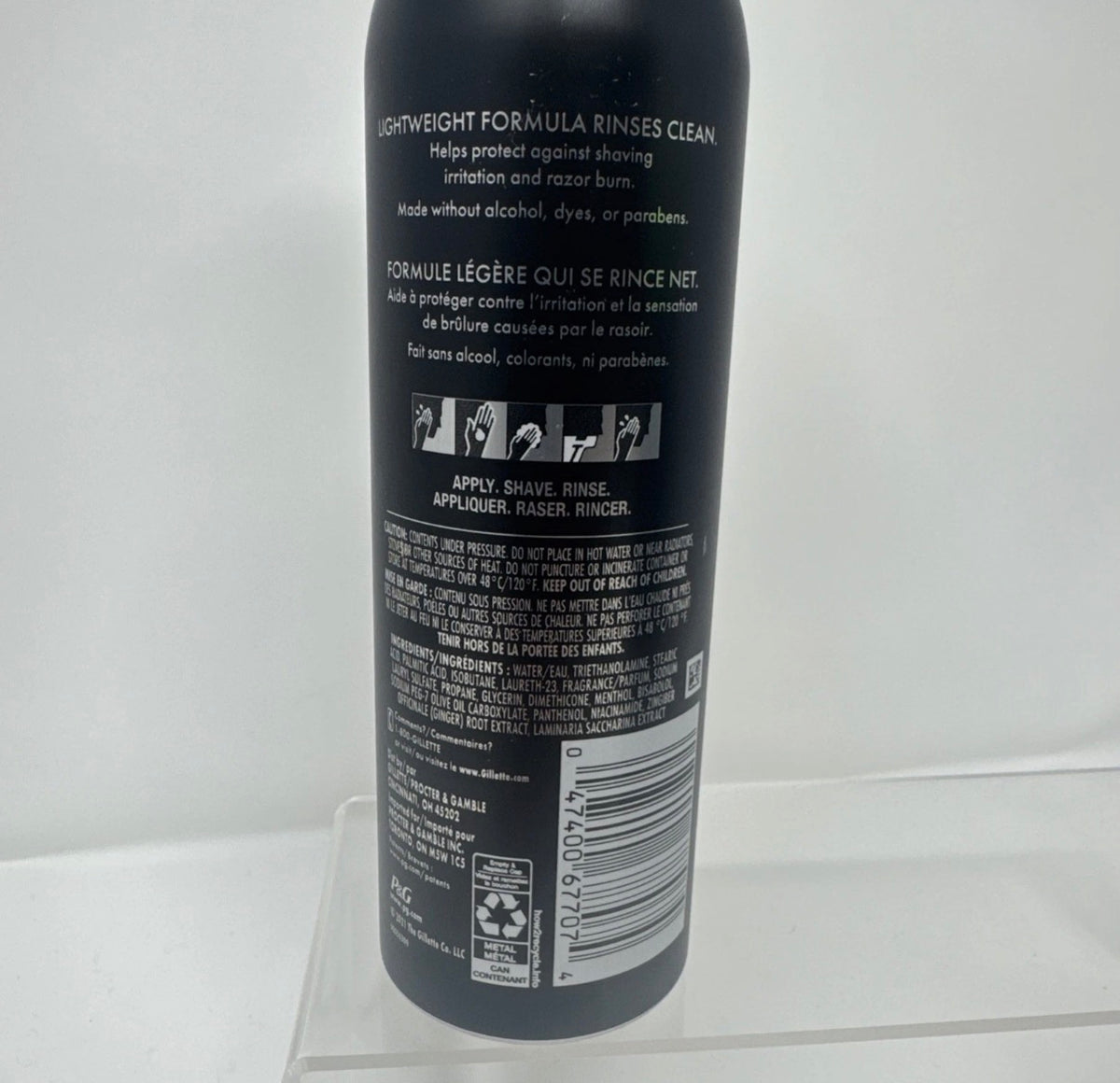 6 Pack Gillette Labs Quick Rinse Shave Foam Men Shaving Cream 8.1 oz