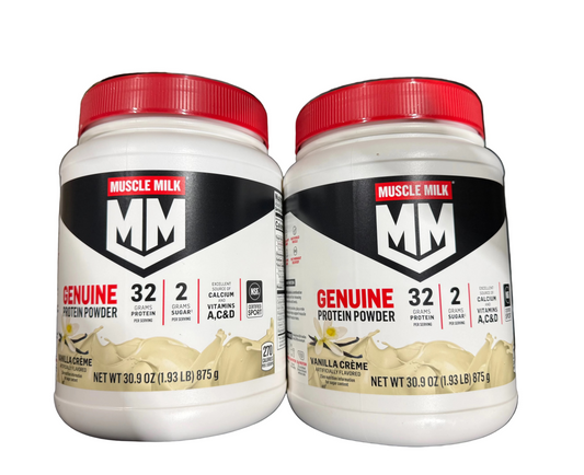 2 Muscle Milk Ultimate Lean Muscle Protein Powder Vanilla Crème 1.93lb BB 8/2026