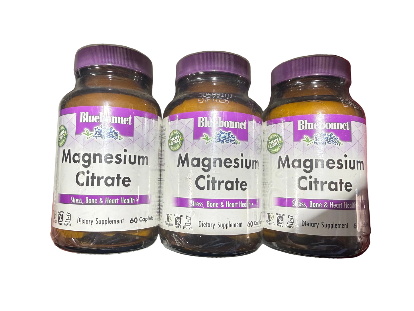 3x 10/26 Bluebonnet Nutrition Magnesium Citrate (400mg of Magnesium)- 60 Caplets