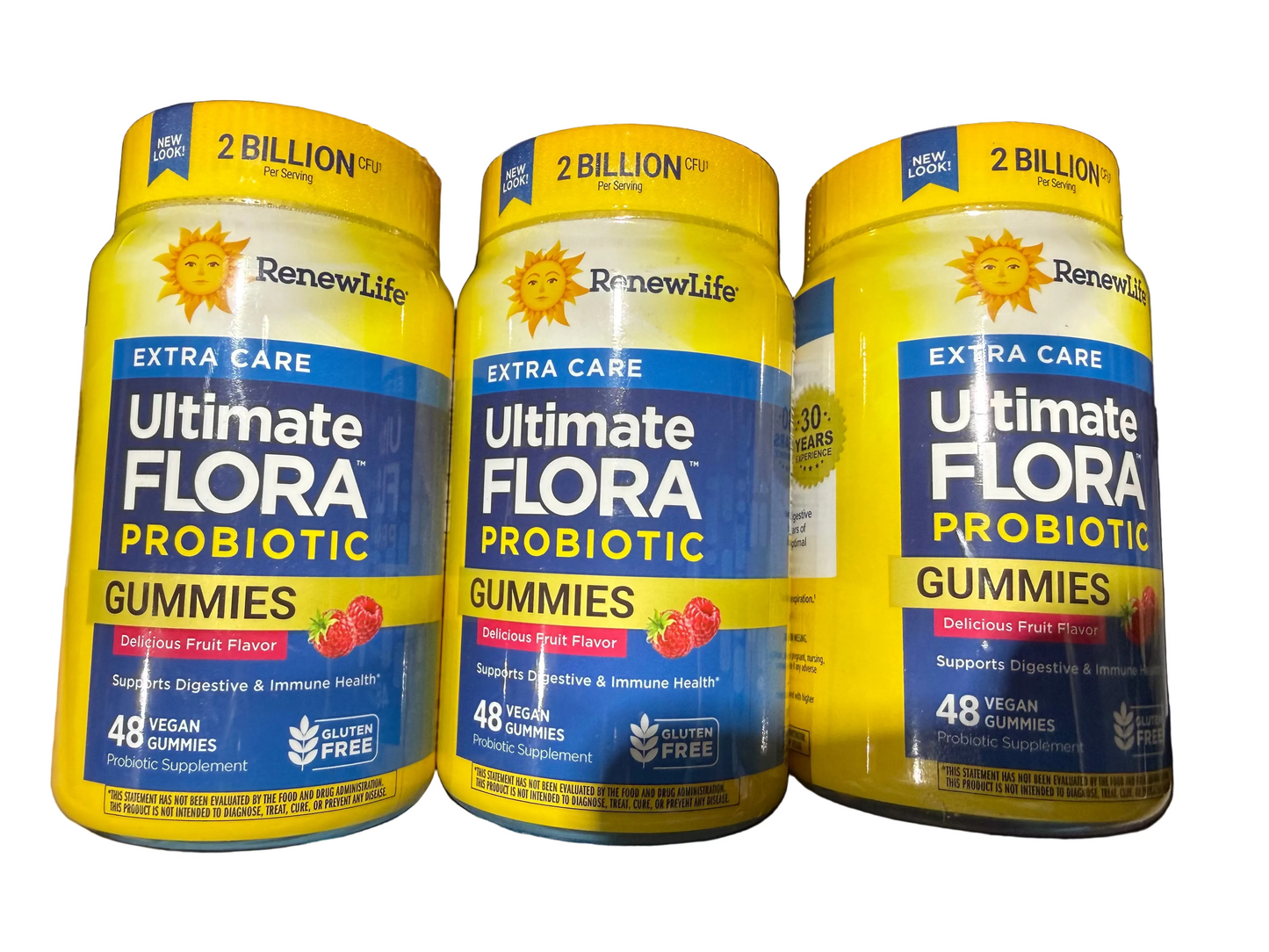 3x 1/27 Renew Life Ultimate Flora Extra Care Probiotic Gummies 2 Billion CFU 48 Vegan Gummies