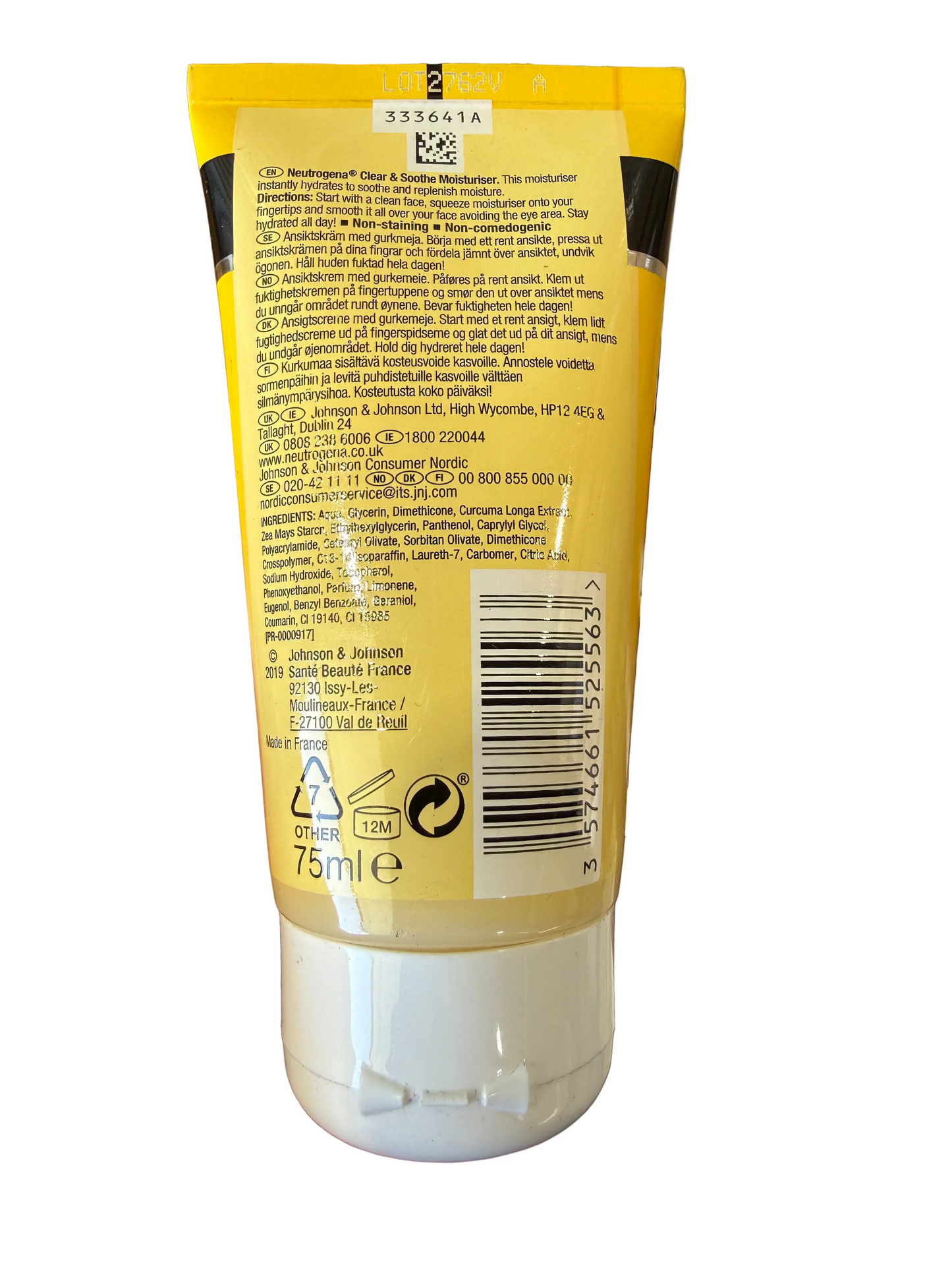 Neutrogena Clear & Soothe Turmeric Face Cream 2x2.5fl.oz