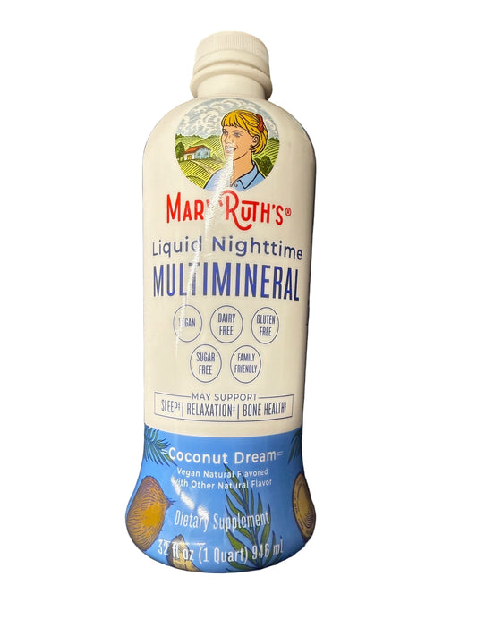MaryRuth Organics Liquid Nighttime Multimineral | 32 Oz 10/2025
