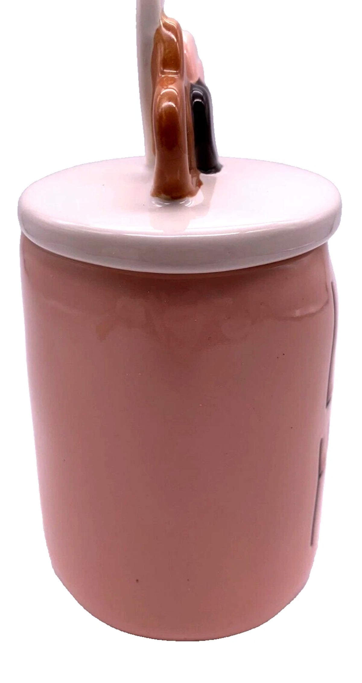 Rae Dunn Valentine's Day LOVE IS HUMAN mug - with HEARTS Topper - Ceramic 16 oz New