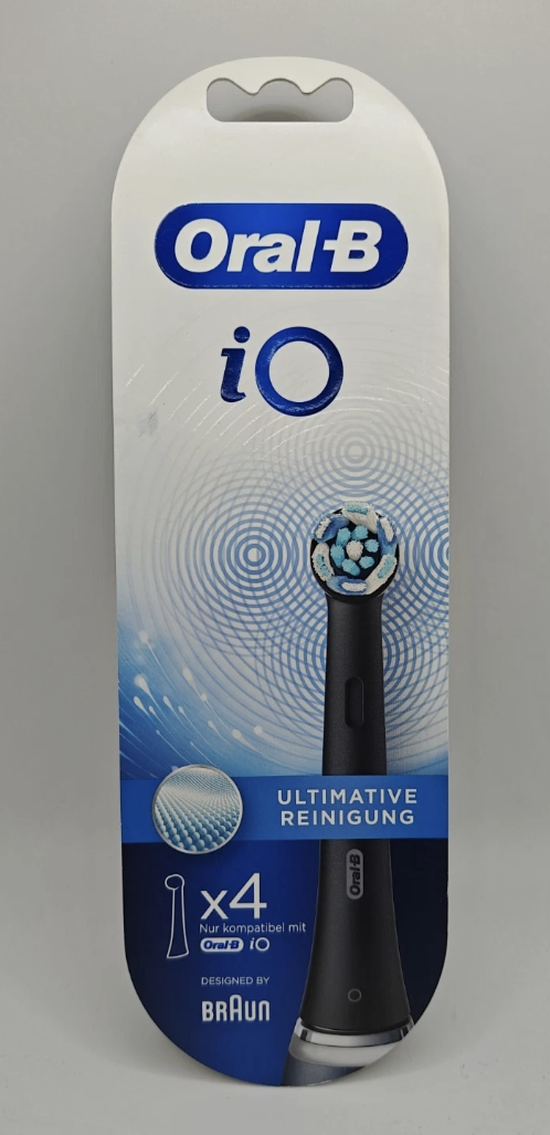 Oral-B iO Ultimate Clean Replacement Brush Head Black 4 Pack NIB