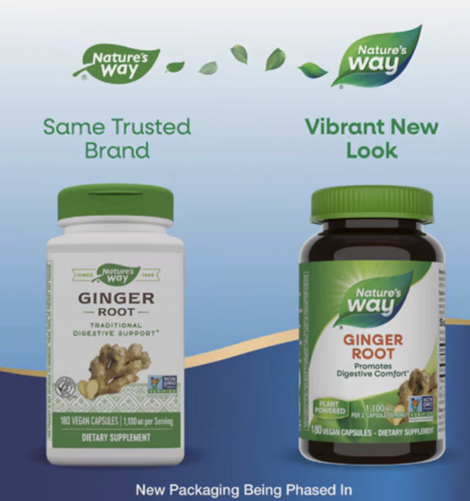 Nature's Way Ginger Root 550 mg, Capsules 180ea