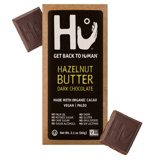 7/26 Hu Chocolate Bars | 12 Pack Hazelnut Butter Chocolate |  Dark Chocolate | 2.1oz Each