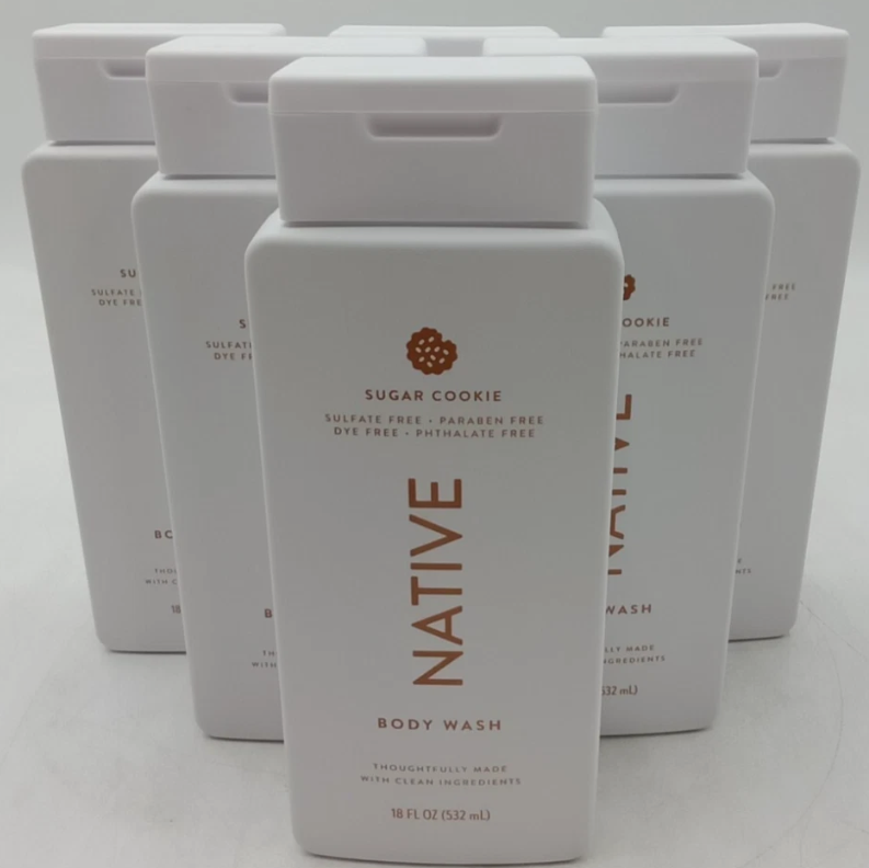 6pk Native Sugar Cookie Body Wash Christmas LIMITED EDITION 18 OZ