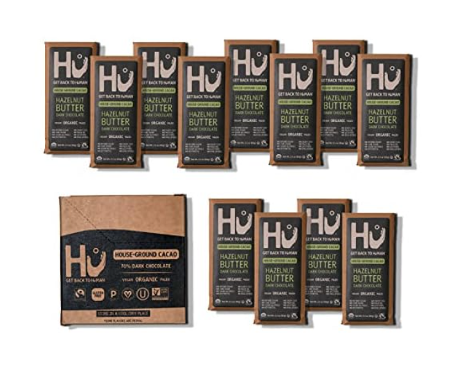 6/26 Hu Chocolate Bars | 12 Pack Hazelnut Butter Chocolate |  Dark Chocolate | 2.1oz Each (Copy)