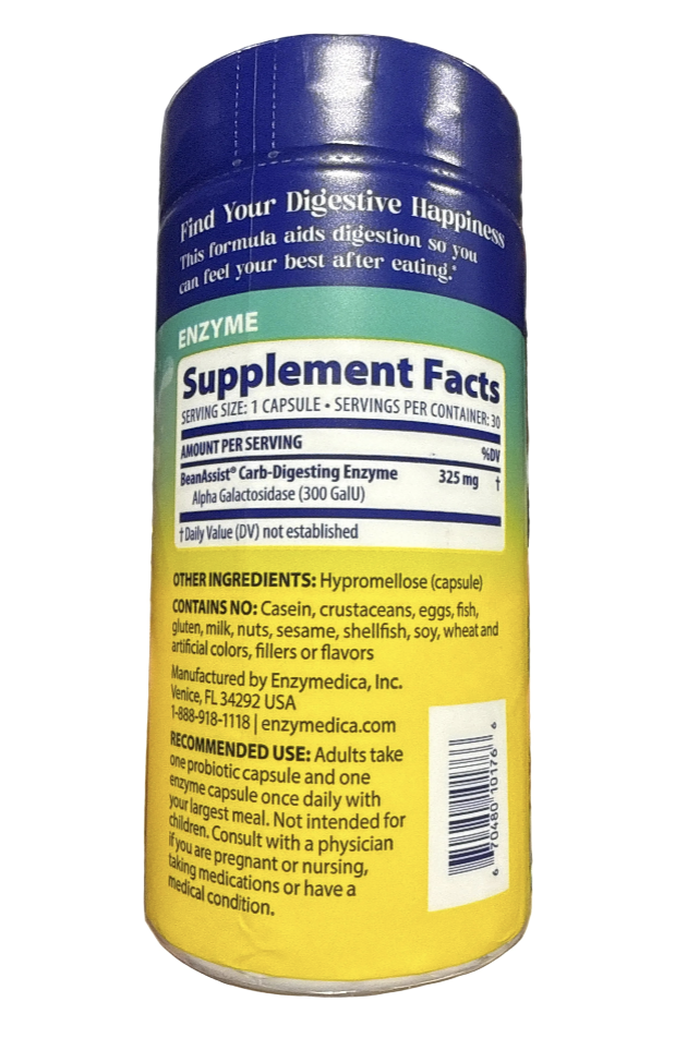 3x Enzymedica SubCulture Dinner Duo for Gas & Bloating- Enzymes and Probiotics 30 Servings