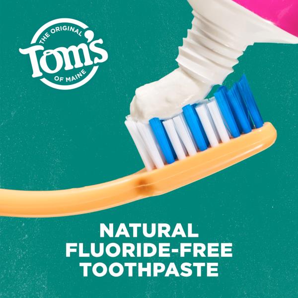 (6 tubes) Tom’s of Maine Antiplaque and Whitening Toothpaste, Fluoride Free, Fennel, Single, 4.5 Oz