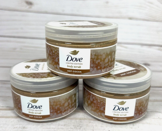 Lot of 3 Dove Hot Cocoa Body Scrub - 3.5 Oz