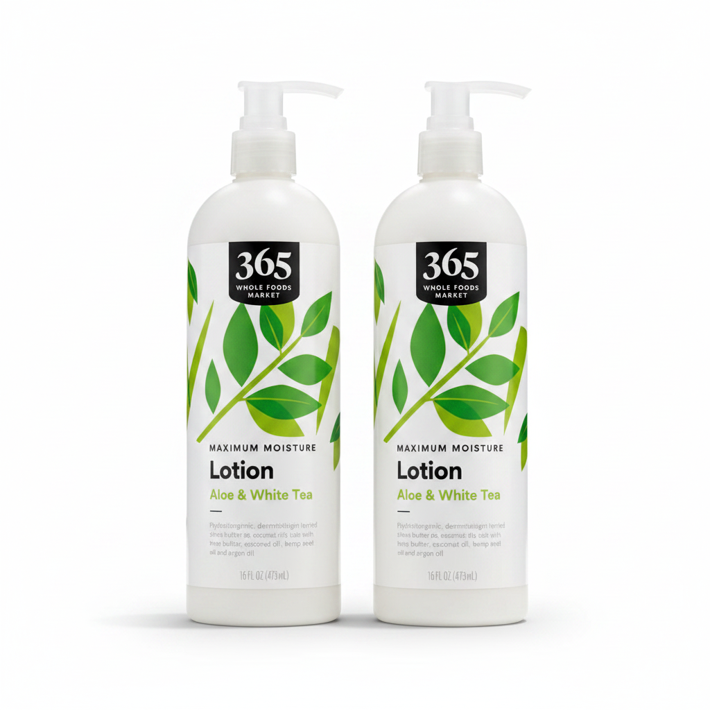 2x 365 by Whole Foods Market, Lotion Maximum Moisture Aloe & White Tea, 16 Ounce