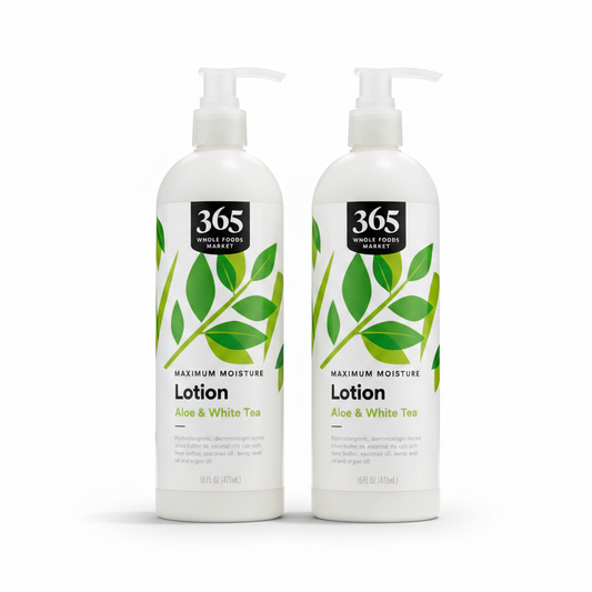 2x 365 by Whole Foods Market, Lotion Maximum Moisture Aloe & White Tea, 16 Ounce