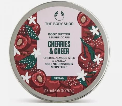 The Body Shop Body Butter Cherries & Cheer-200ml with 96% ingredients of natural