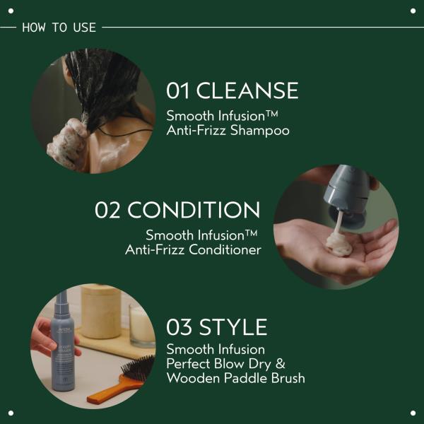 Aveda Smooth Infusion Perfect Blow Dry | Blowout Spray for Sleek, Straight Hair | 72 Hours of Anti-Frizz Protection | Silicone Free | 95% Naturally Derived*, 6.7 Fl Oz