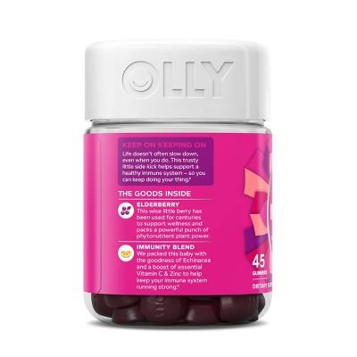 (3 Bottles) Olly Active Immunity + Elderberry - Berry Brave Vitamin | 45 Gummies