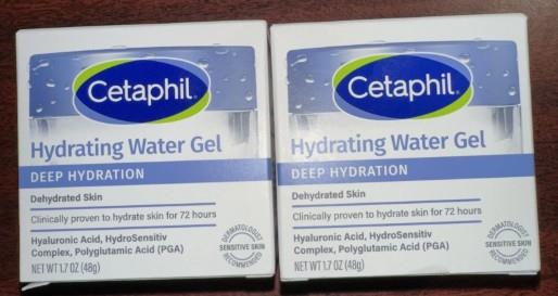 (2) Cetaphil Deep Hydration Skin Restoring Water Gel 1.7 oz, Fragrance Free