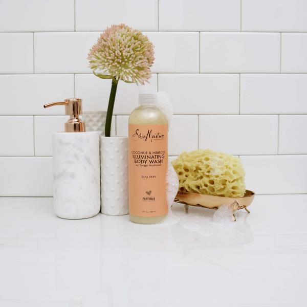 (3) SheaMoisture Coconut & Hibiscus Body Wash, 13 Ounce
