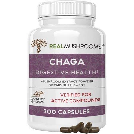 Real Mushrooms Chaga Capsules - Size 300 Caps | Healf