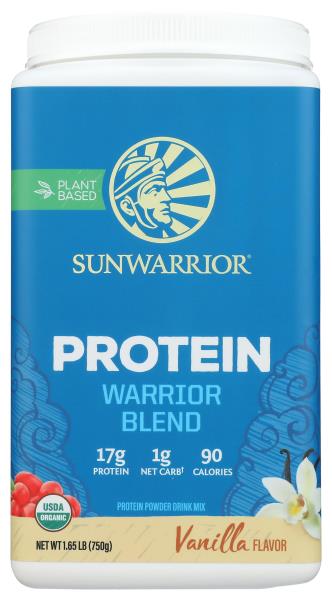 Sunwarrior Warrior Blend - Organic Vegan Plant Protein Powder with BCAAs and Pea Protein - Dairy free, Gluten Free, Soy Free, Non- GMO, Plant based protein powder, Sugar free and Keto Friendly