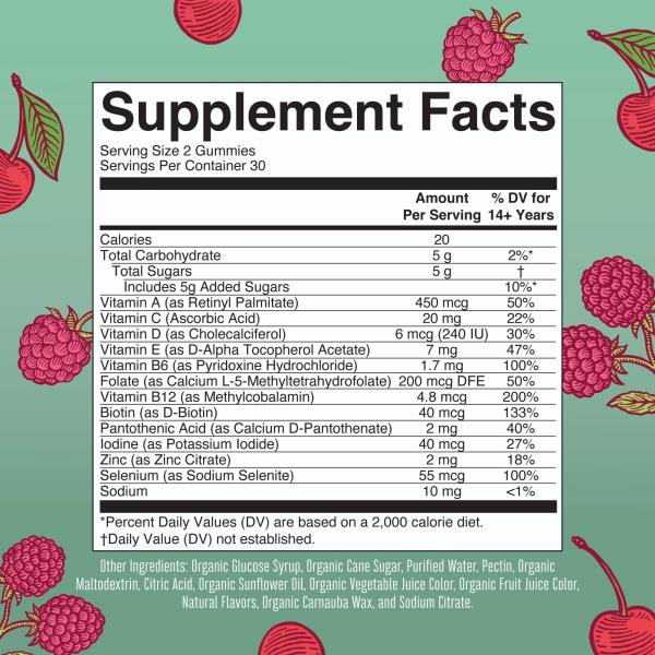 (2 bottles) MaryRuth Organics Multivitamin for Women 14 | Women's Multivitamin Gummies for Immune Support| Skin Health | Sugar Free | Vegan | Non-GMO | 60 Count