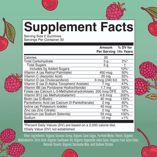 (2 bottles) MaryRuth Organics Multivitamin for Women 14 | Women's Multivitamin Gummies for Immune Support| Skin Health | Sugar Free | Vegan | Non-GMO | 60 Count