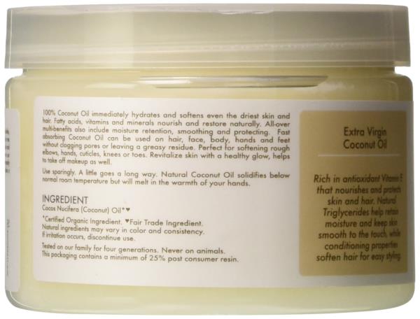 Shea Moisture 100% Extra Virgin Coconut Oil Head-to-Toe Nourishing Hydration for Unisex, 10.5 Ounce