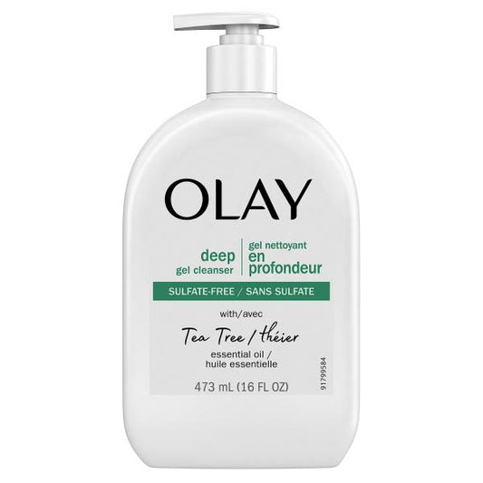 Olay Deep Gel Cleanser with Tea Tree Essential Oil, 16 Oz