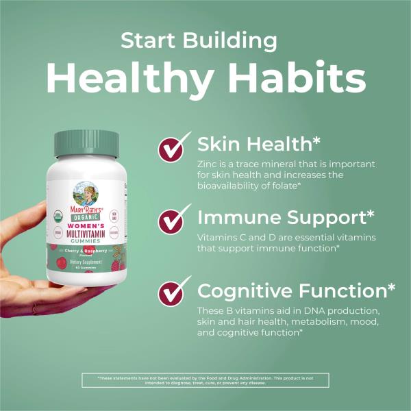 (2 bottles) MaryRuth Organics Multivitamin for Women 14 | Women's Multivitamin Gummies for Immune Support| Skin Health | Sugar Free | Vegan | Non-GMO | 60 Count