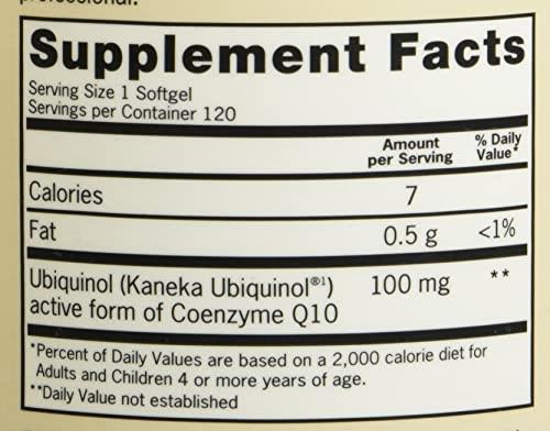 Qunol Ubiquinol - Active CoQ10, 100mg, Dietary Supplement, 120 Softgels 06/2026