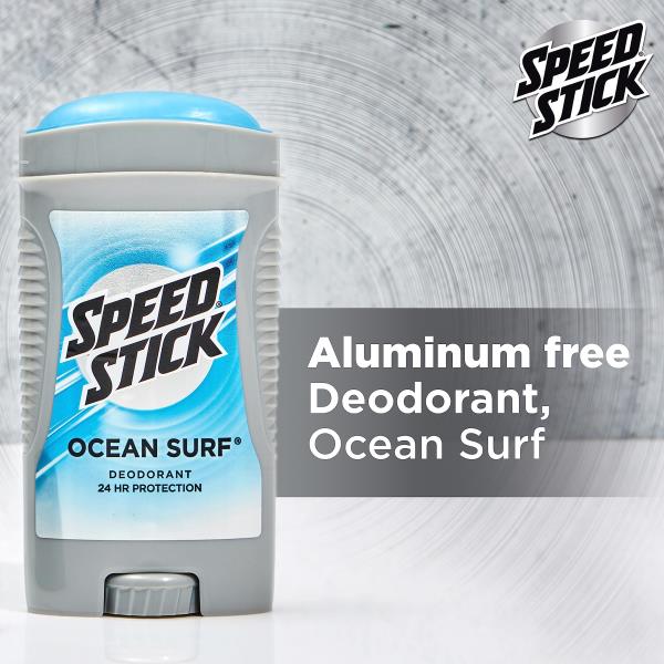 Speed Stick Men's Deodorant, Ocean Surf, 3 Ounce, 4 Pack, Packaging may Vary