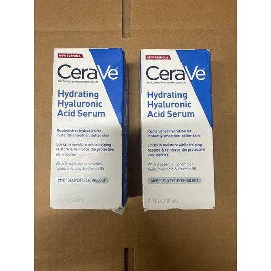 (2 Pack) CeraVe Hydrating Hyaluronic Acid Serum - Replenishes, 1 fl oz