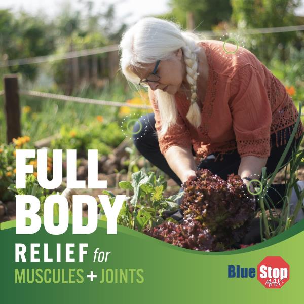 (2 Bottles) Blue Stop Max Muscle & Joint Relief Gel: Fast-Acting Sore Muscle, Back & Neck Relief Cream, Numbing Emu Oil Formula for Ankle, Leg Cramps, Tennis Elbow - 8 Oz Pump Bottle