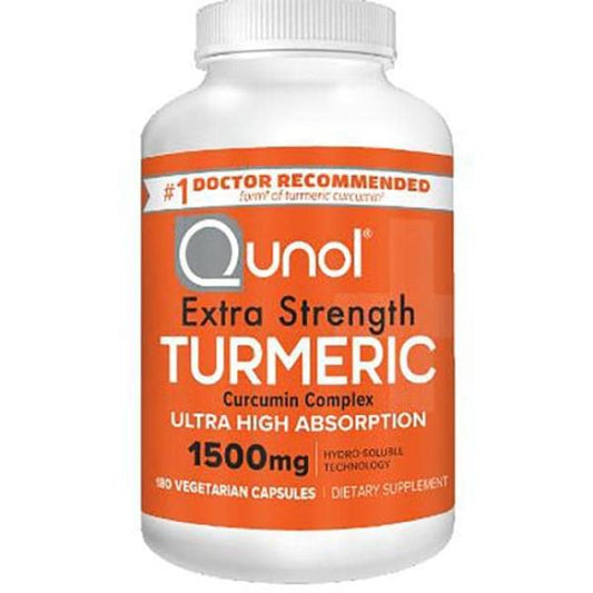 Qunol Extra Strength Turmeric Curcumin Complex Vitamin | 1500 Mg | 180 Veg Caps