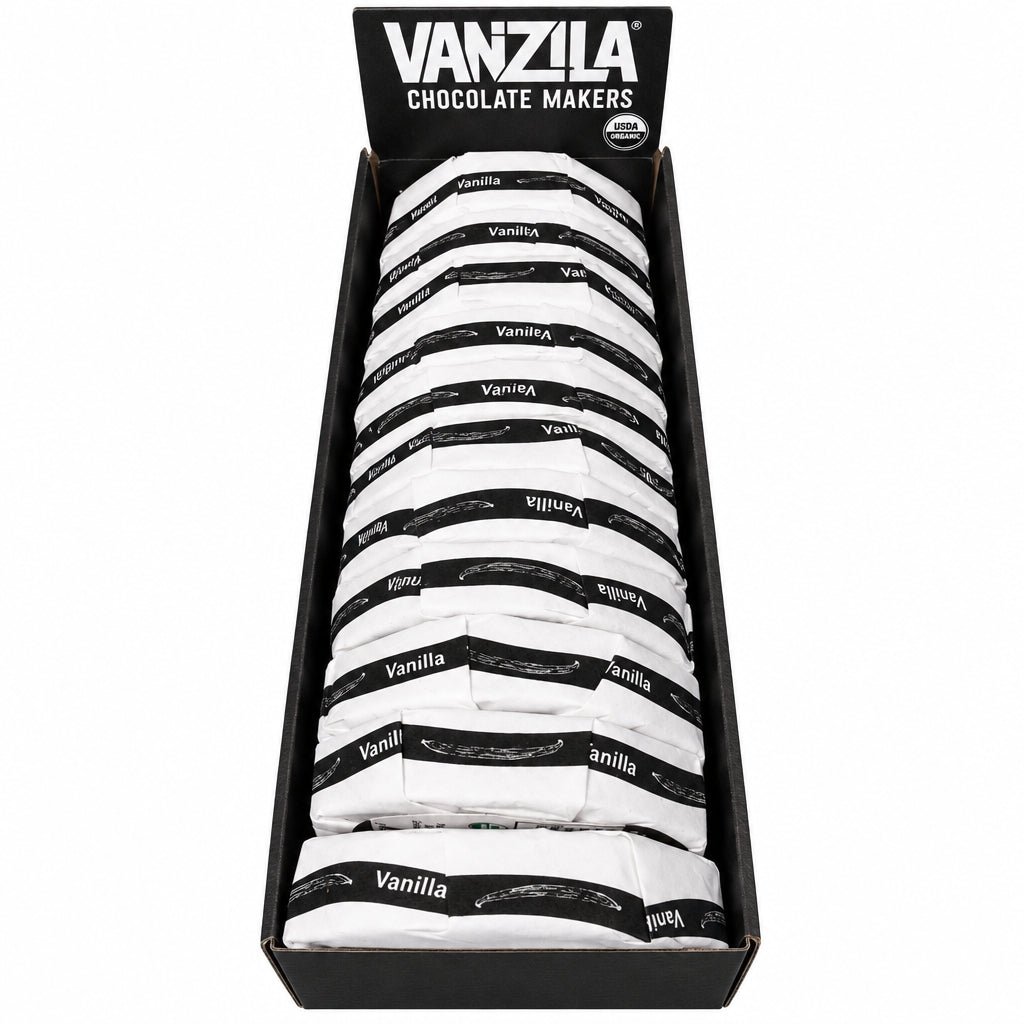 12x Taza Vanilla Dark Chocolate Organic Mexicano Disc 50% Stone Ground